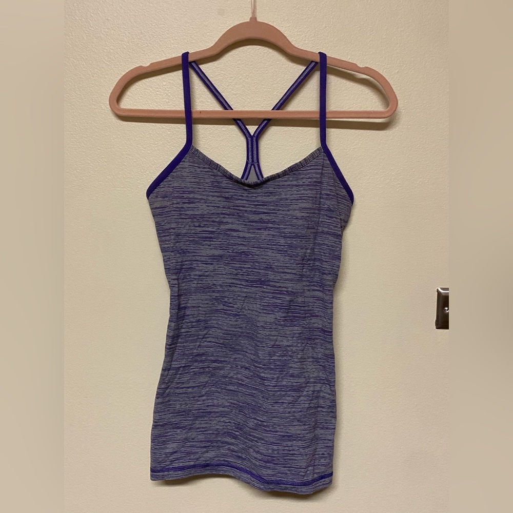 Lululemon Purple Striped Tank Top